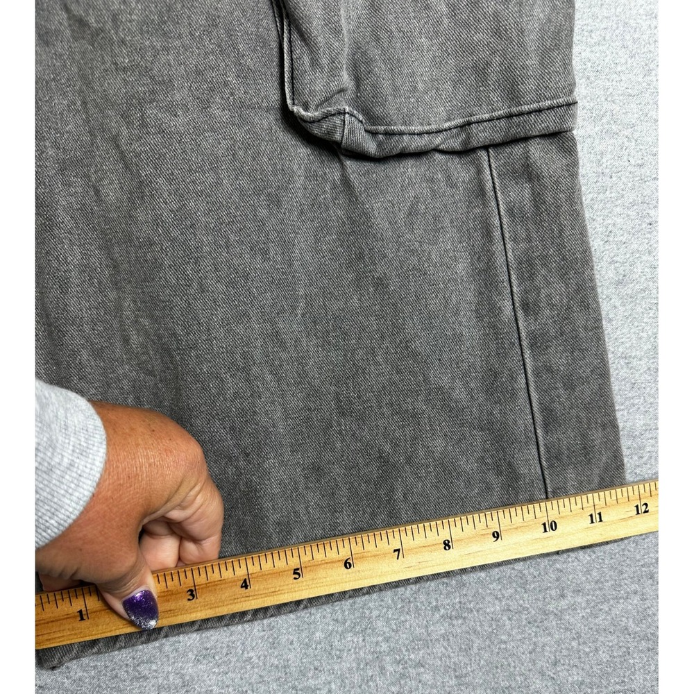 Super Baggy Wide Leg Cargo Jeans Mens 32x31 Faded Grey Streetwear Denim - Picture 7 of 10